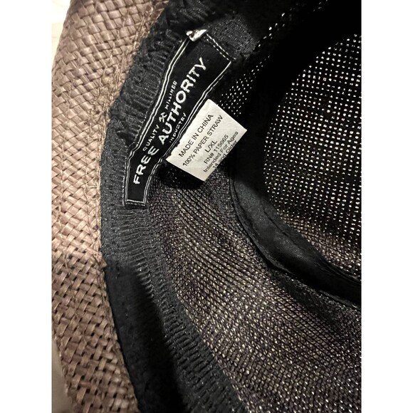 Free Authority Fedora Straw Hat Gingham Unisex Summer BeachCap SZ L/XL:Pre-owned - Picture 6 of 10